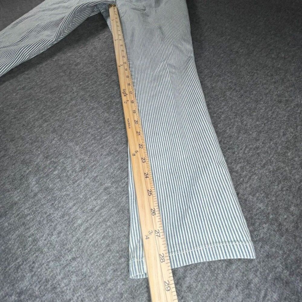 LRL Ralph Lauren Denim Pinstripes Jeans Women's 12 Blue Straight Ankle Pants‎ - Picture 7 of 12